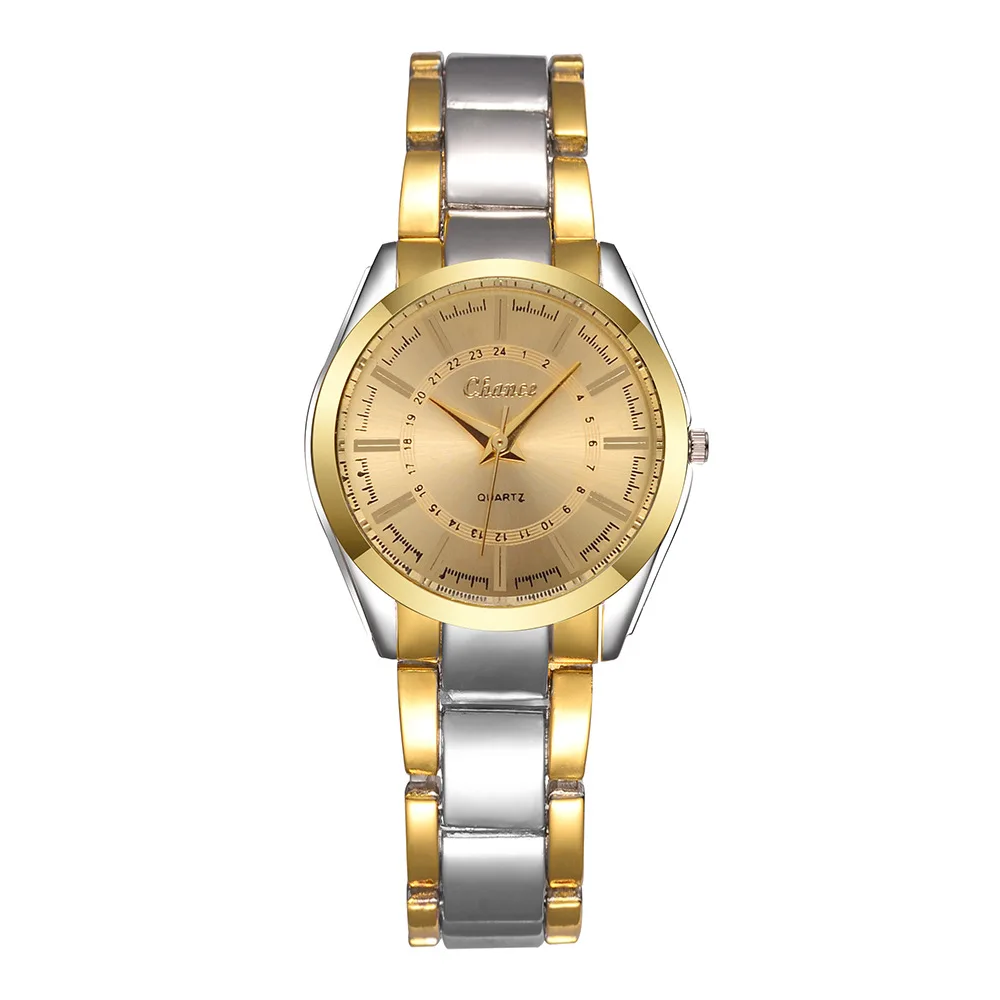 

Fashion quartz watch stainless steel bangle watch golden watch for mens, As pic