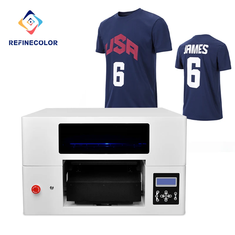 

Refinecolor Inkjet Printer A3 T shirt Printing Machine Double Head DTG Cheap Direct To Garment Printer For T shirt Impresora