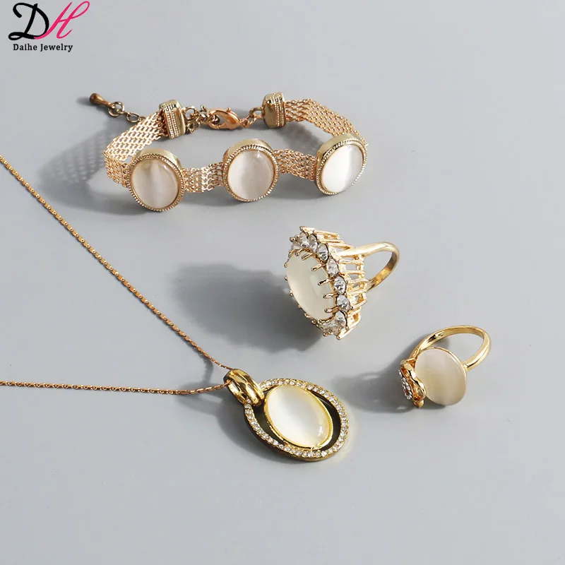 

New 18k Gold Jewelry Zirconia Set For Party Women, Picture