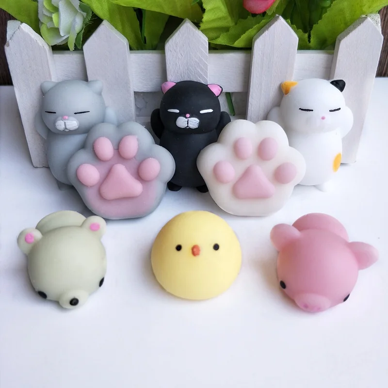 
Amazon hot selling mini toys animal anti stress reliever kawaii mochi squishy tpr toy 