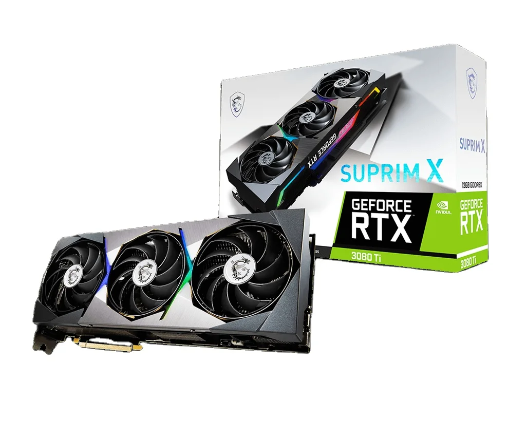 

GPU MSI GeForce RTX 3080 Ti SUPRIM X 12G Graphics Card RTX 3080Ti for Desktop Computer Mining