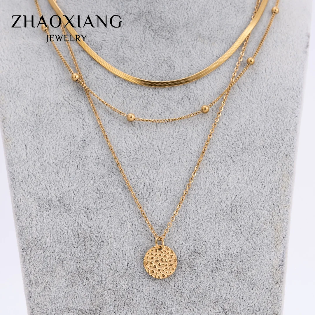 

Layered Jewelry Necklace For Women New Trend Female Jewelry Hot Selling Portrait Coin Design