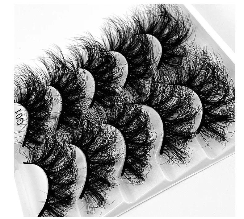 

5 pair false eyelashes vendor handmade fluffy curly and thick 3d 5d 8d faux mink eyelashes