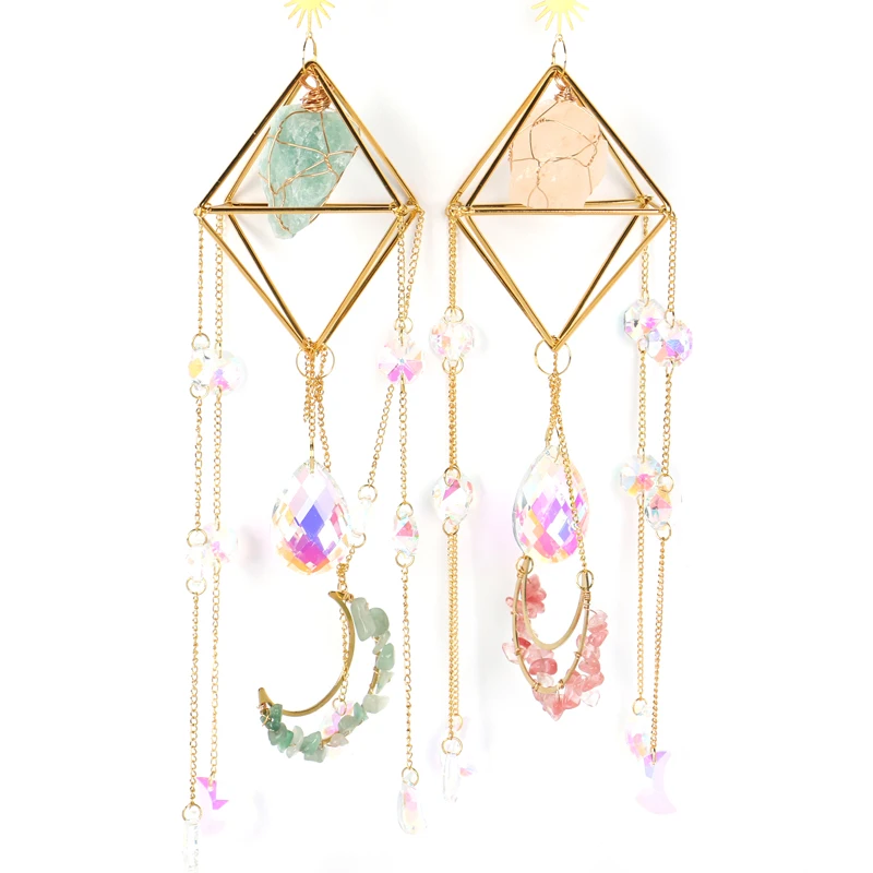 

Wholesale Natural Crystal Craft Rough Stone Crystal Wind Chimes