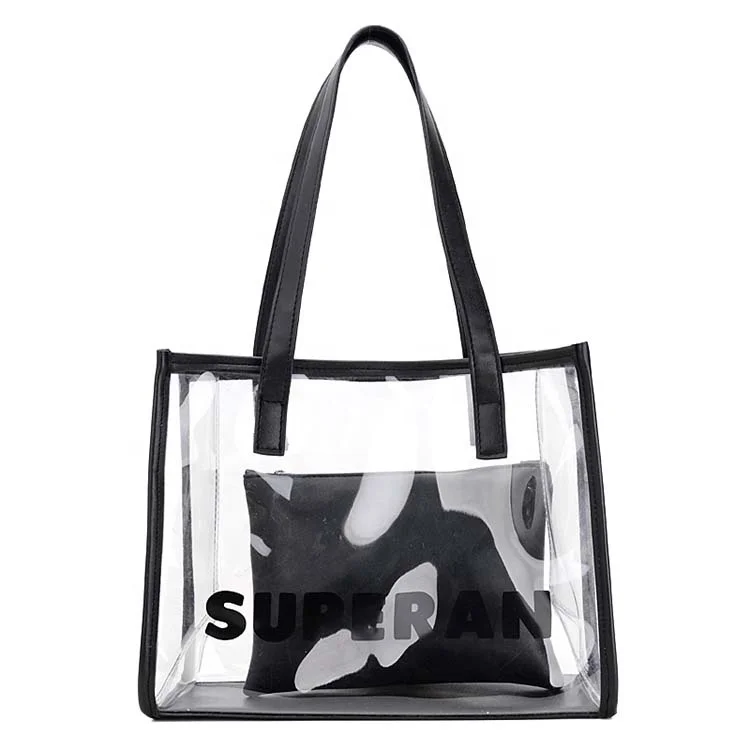 

Transparent jelly handbag for ladies 2 in 1 jelly candy tote bag for girls, Clear/frost