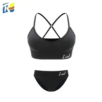 

Rongchang Women Sexy Seamless Yoga Bra Top and G-strings Thong Sets with Removable Pads