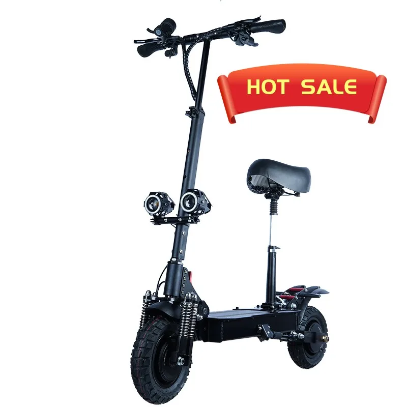 

USA Ready Stock 52V 60V 2400W Dual motor foldable electric scooter adult Cheap price for out door sport