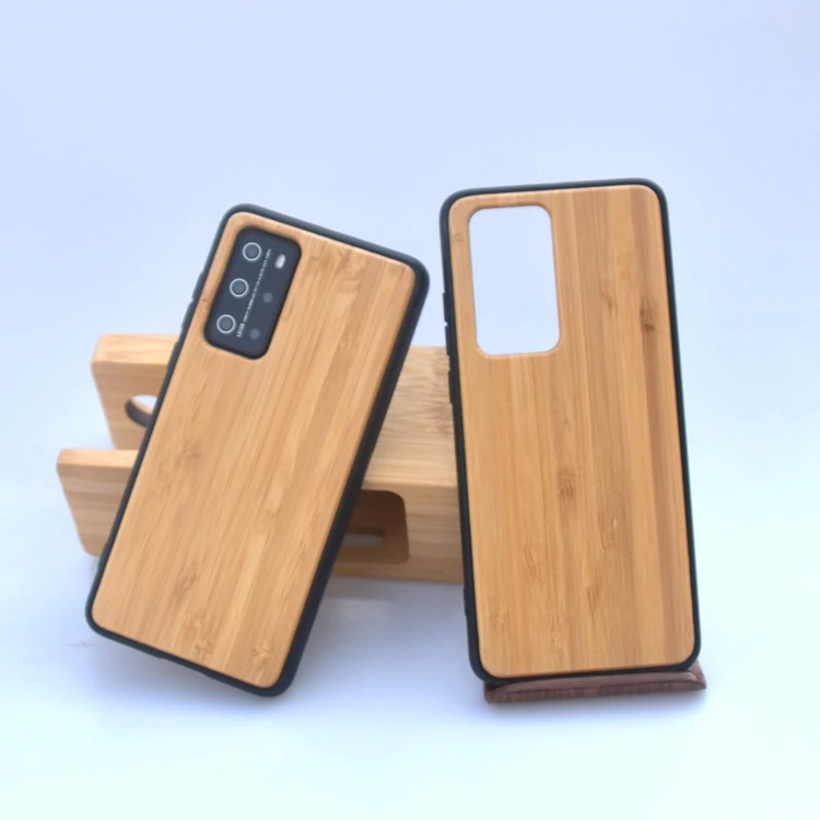 

Nature Handmade TPU Bumper Bamboo Wood Phone Case Cover For Huawei P40 P40 Pro