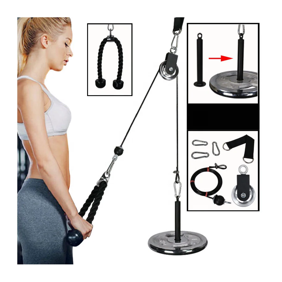 

Upgraded Loading Pin Professional Pulley Cable Machine for Triceps Pull Down Shoulder-home Gym Equipment