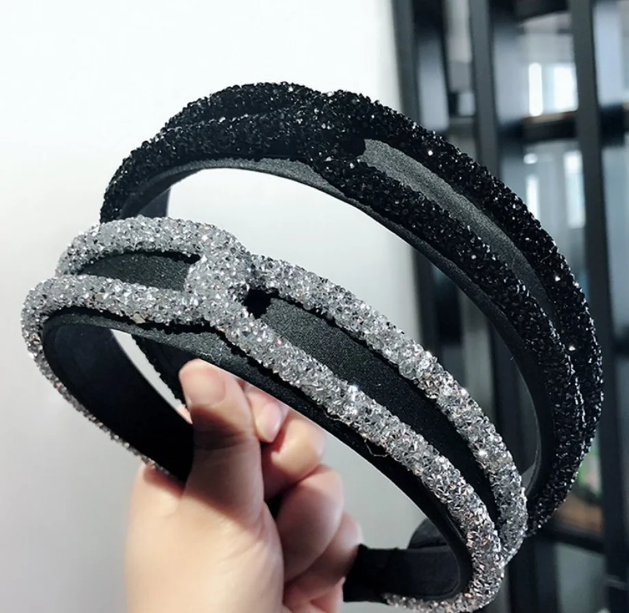 

Hair accessories hair bands head bands designer Rhinestone Diamond hairband luxury bling headband for women, Picture shows