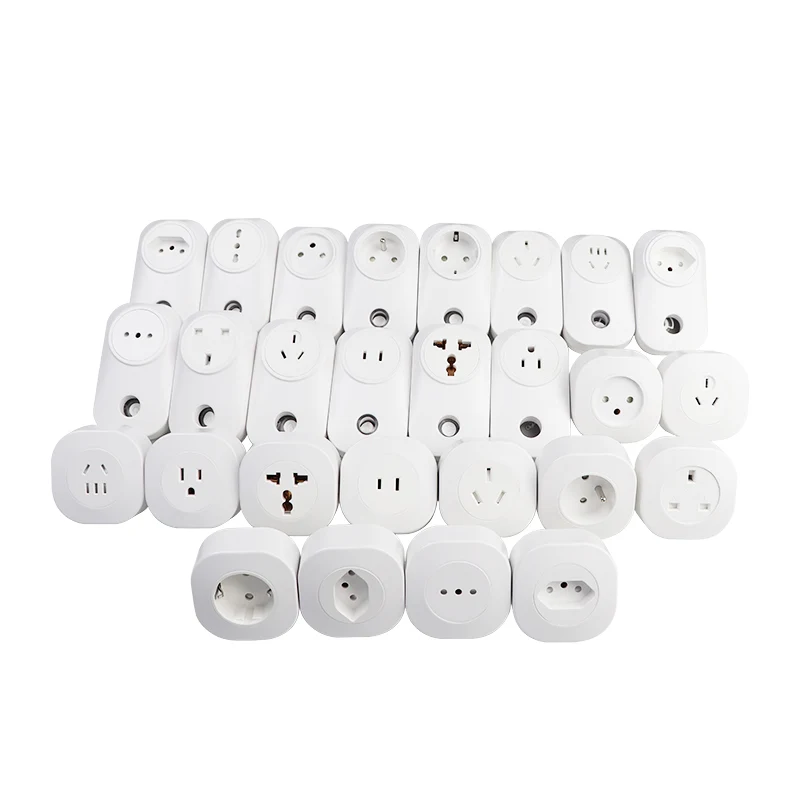 

Home Plastic PC Flame Retardant Wireless Wifi US UK EU Multi Electrical Power Plug Smart Socket Enclosure With Alexa And Google