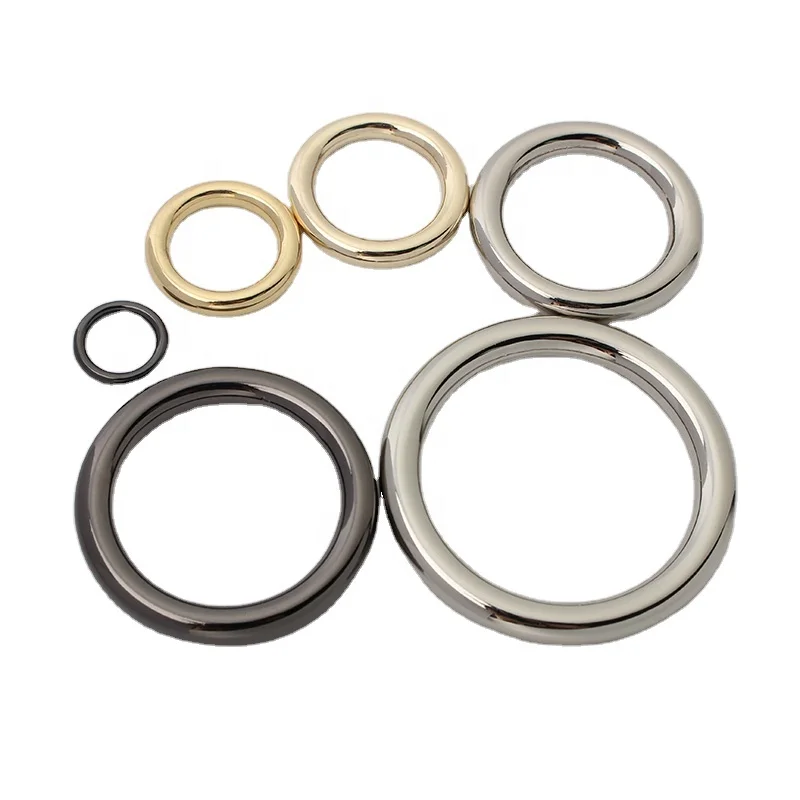 

Nolvo World 6 sizes Good quality Round O welded ring plated bag and use for bag handle handbag parts