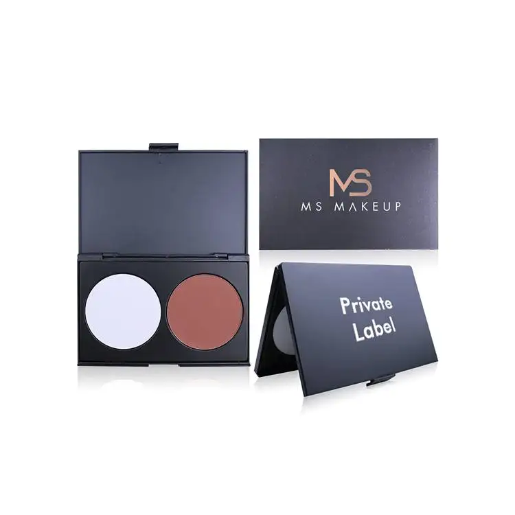 

2021 Ms Makeup Oem Odm High Quality Wholesales 2 Colors Vegan Custom Logo Private Label Face Cream Powder Contour Palette