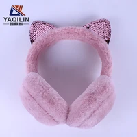 

Hot sale cute children headset cat ear earphone earmuff warm plush headphone