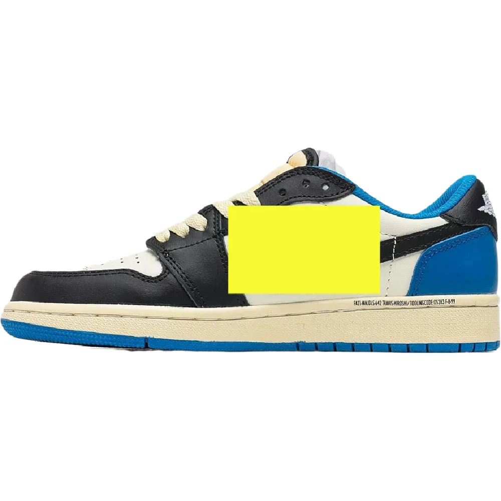 

Original Branded Putian Fragments Designs x Travis Scotts Jordanes 1 Low OG SP"Military Blue"AJ1 Board Shoes Sneaker