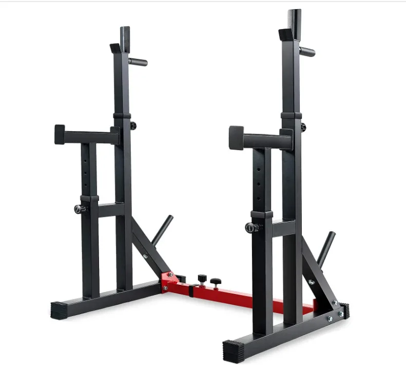 

Multi functional squatting frame weight lifting bed household horizontal barbell barbell frame professional commercial fitness e, Black