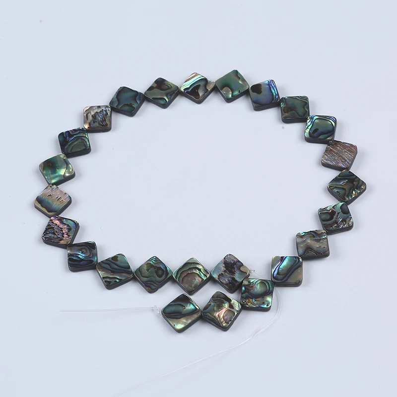 

Natural  Square Shape Blue Abalone Shell Beads for Making Necklace