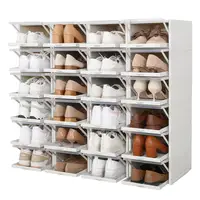 

fashion Exquisite artificial transparent shoe storage Plastic shoe box Automatic shoe box for household drawer