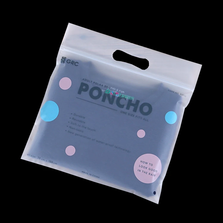 CPE Slider Ziplock Packaging Bags Matte Zipper Bag For Clothing Garment Grade Packing