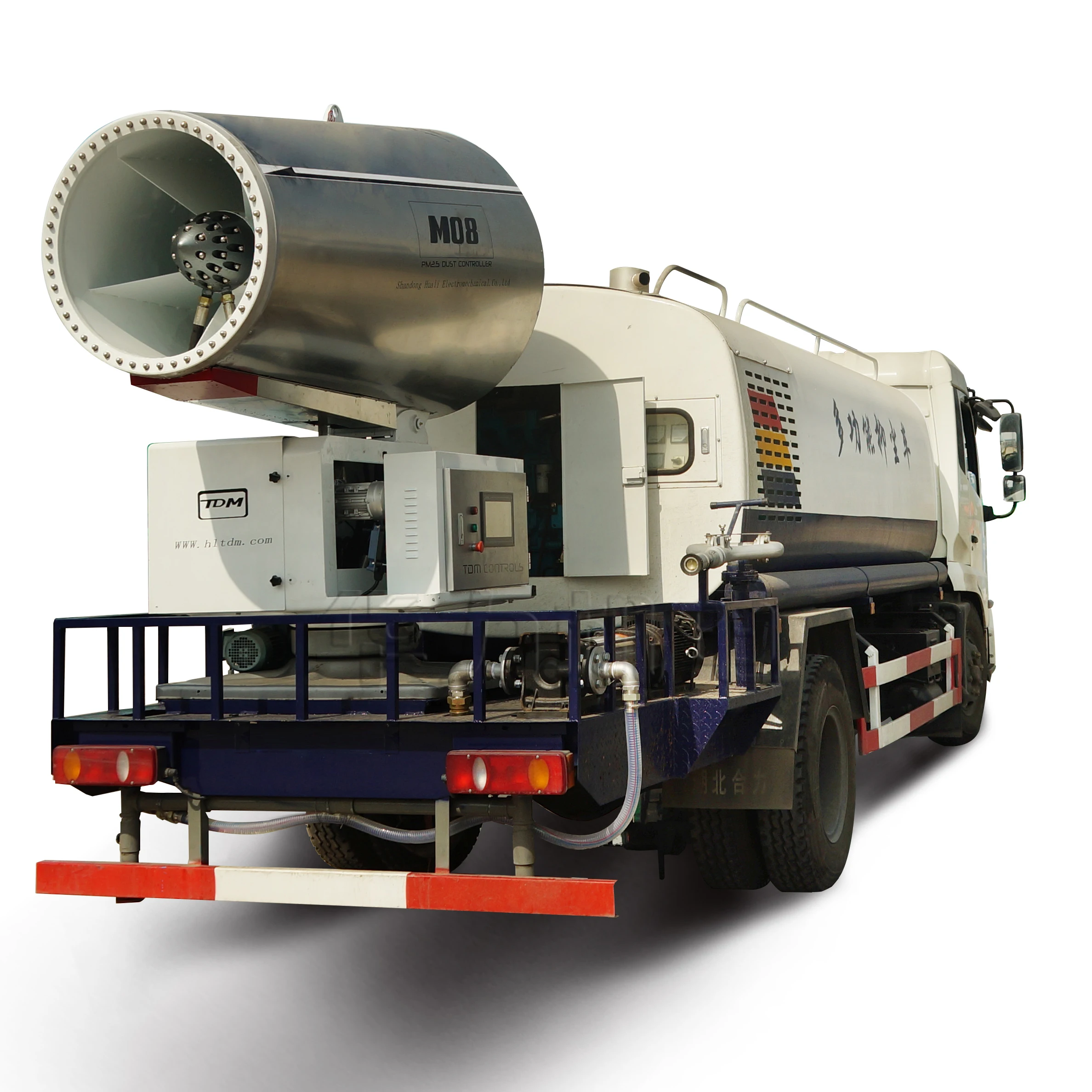 

Mobile type automatic fog cannon dust spray machine from 30m to 120m fix on truck, Customer's requirement