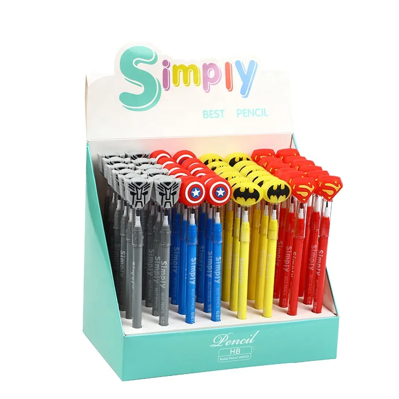 

Wholesale school anime cartoon cute plastic standard pencils for children