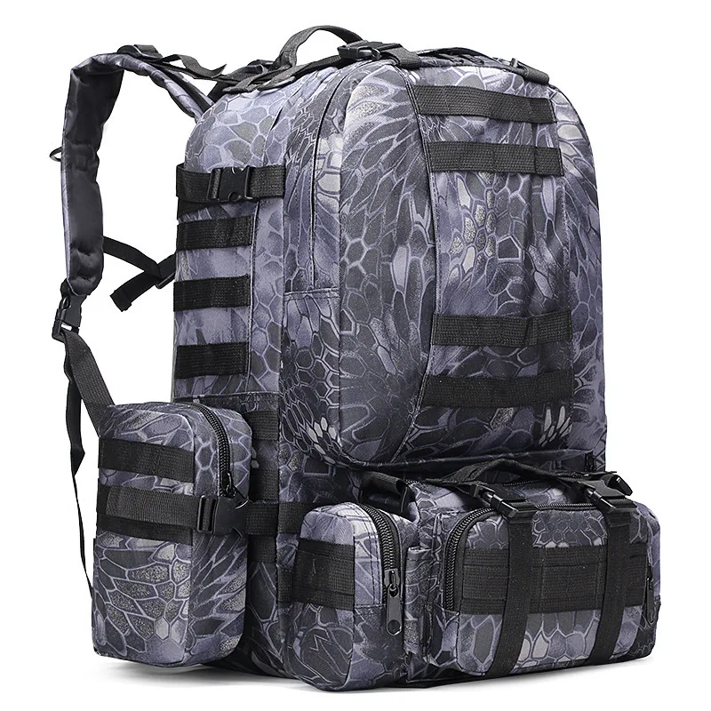 

OB056 Camping Travel Camouflage Oxford Outdoor Mountaineering Combination Waterproof Hiking Tactical Military Backpacks