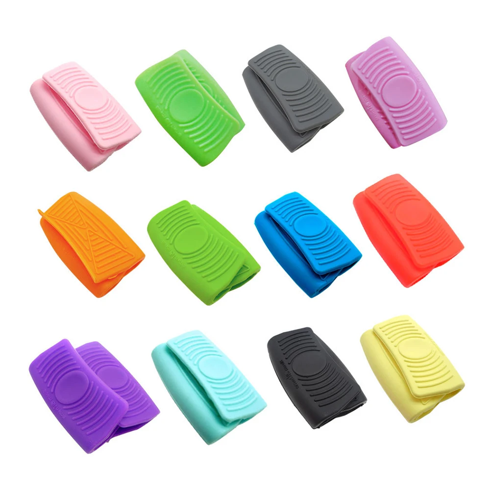 

Factory Spot Kitchen Cooking Cake Heat Resistant Anti-slip Mitts Colorful Durable Silicone Mitts Microwave Oven Hand Clip, Pink.green,orange,red,purple,