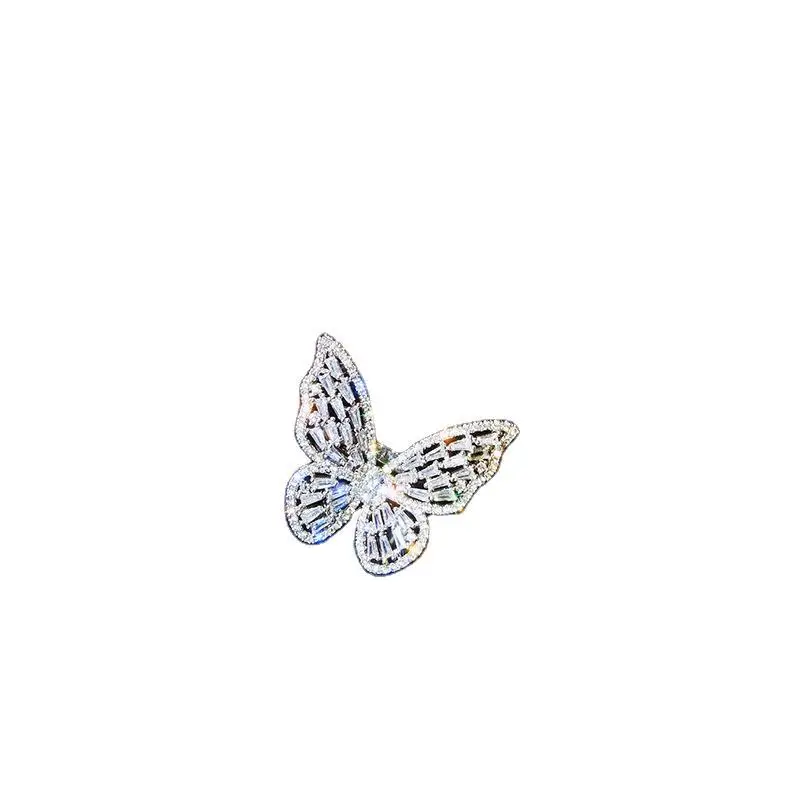 

Excellent Butterfly Fashion Jewelry Crystal Silver Ring For Women Gift
