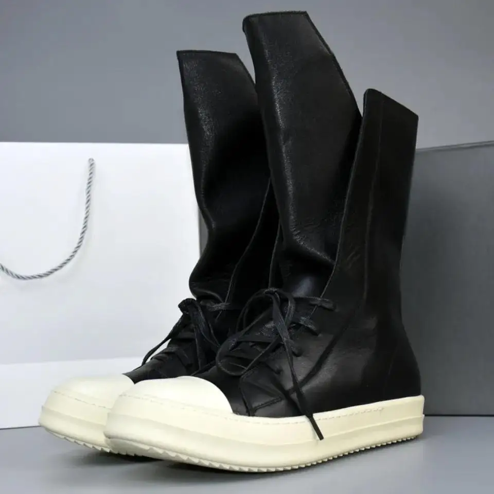 

New Casual Custom Flat Canvas Casual womens men's women plus size pink Rick Owens High Martin boots wallet Shoes, As picture