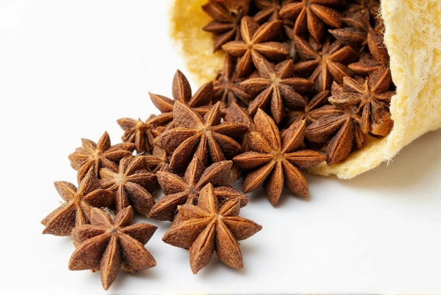 Close-up view of allspice berries showing their dark brown color and round shape on a wooden cutting board