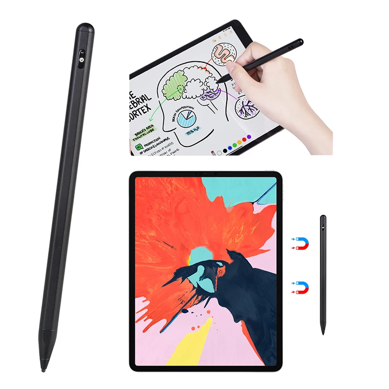 

Auto off smart touchscreen pen digital pencil active stylus, Black