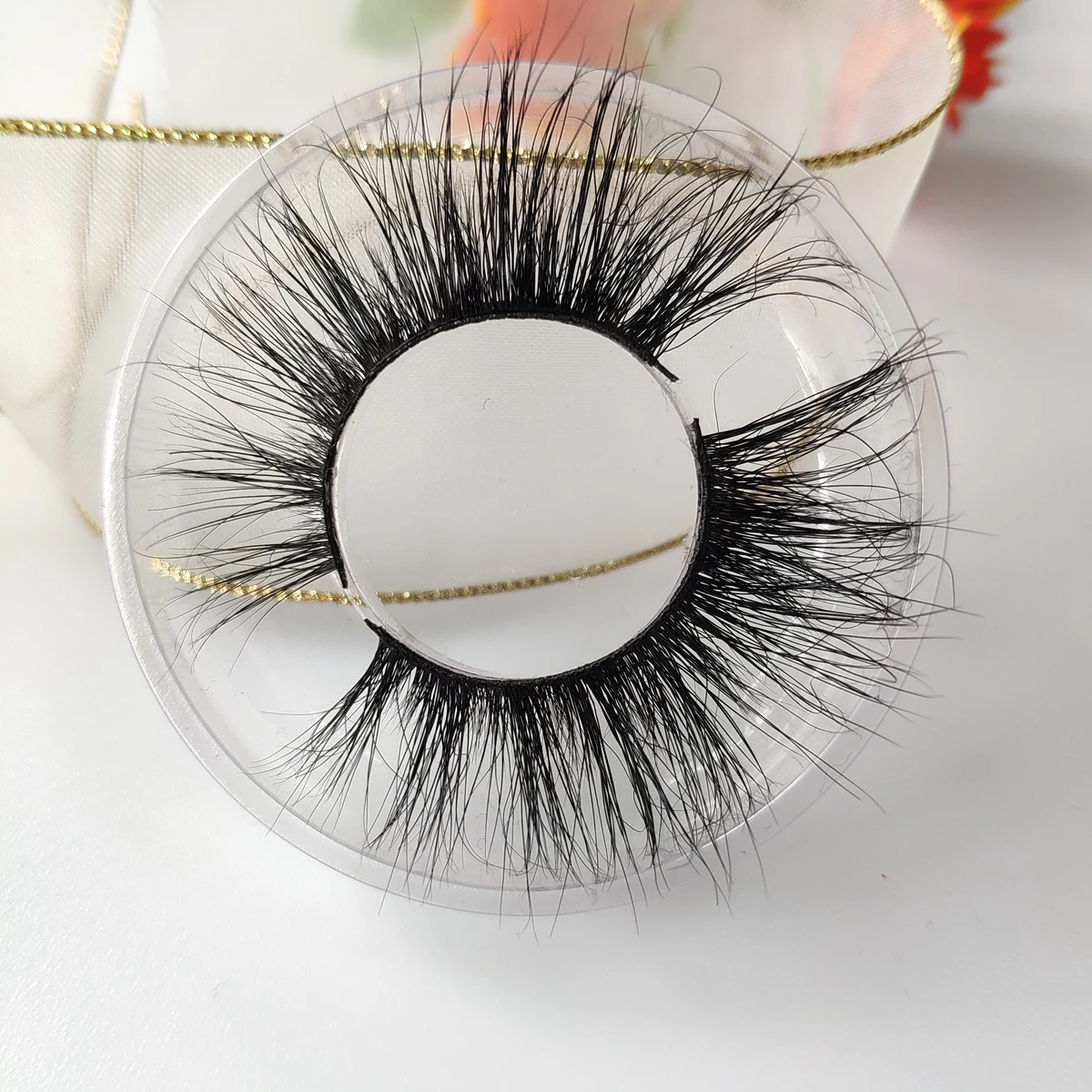 

25mm mink eyelash with custom lash box eyelash case 3d real mink lashes3d wholesale vendor