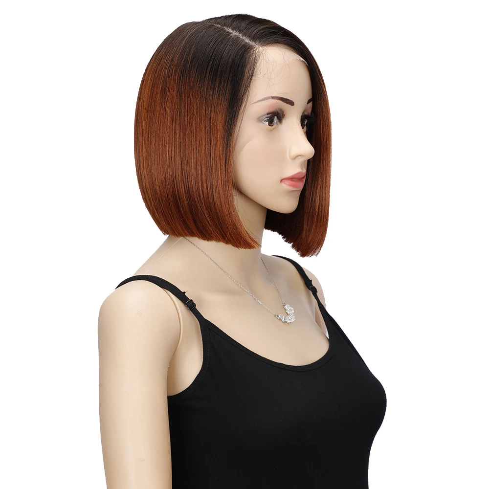 

HD Lace Front Wig Hair Bob Short Curly Baby Hair with Closure 360 Natural Heat Resistant Full Frontal Lace Front Synthetic Wigs, Picture showed