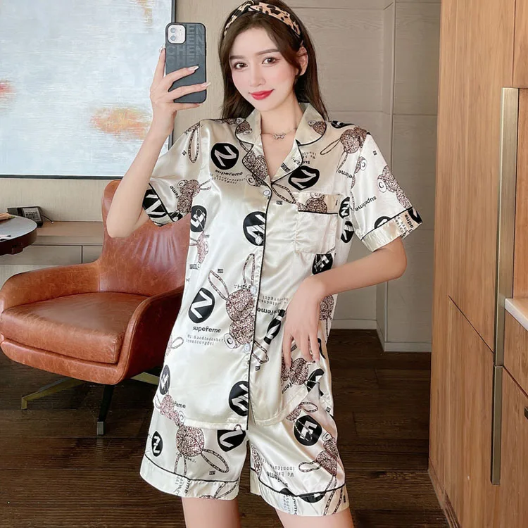 

Night Suits Designer Femmes Sleep Wear Baju Tidur Murah Piyama Shorts Woman Pajama Lounge Set Home Clothes For Woman