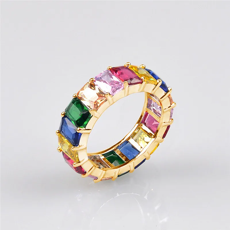 

Colorful diamond-studded ring Healing Crystal Jewelry Ring For Women