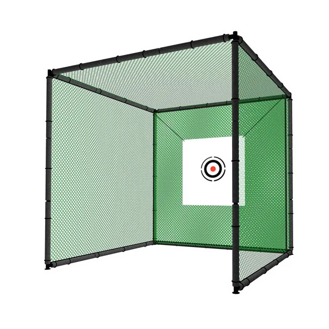 

High Quality Portable Golf Swing Cages Outdoor Indoor Hitting Golf Practice Net Golf Cage Target Net with Target Cloth, White/black/green