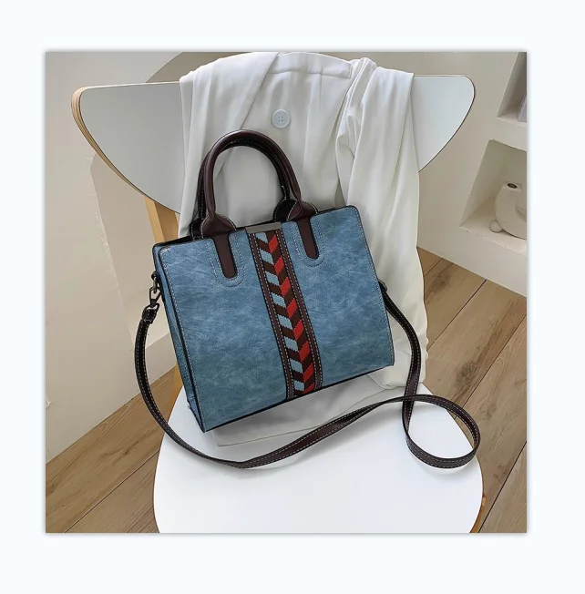 

2021 custom large size luxury versatile PU women's stripe private brand Inclined shoulder bag women's yellow handbag