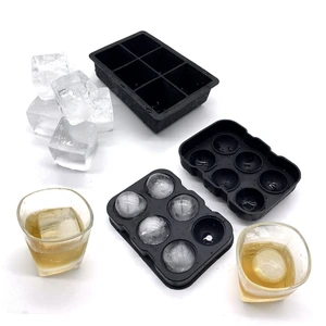 Image of BHD FDA 100% Food Grade Flexible Easy Release Silicone Ice Cube Tray
