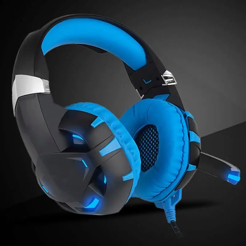 

USB Gaming Headset Wired Noise Canceling 7.1 Stereo Surround Sound Headphones with Microphone For XBox One PS4 PC Laptop, Blue,red