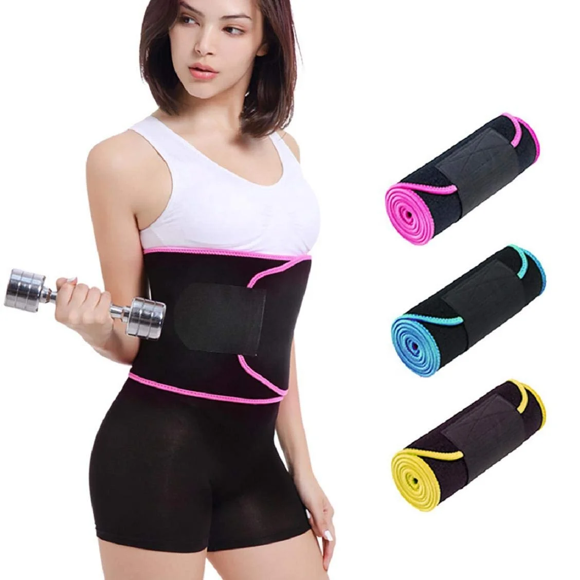 

Custom Adjustable Neoprene Slimming Belt Support Waist Trainer For Sports, Black