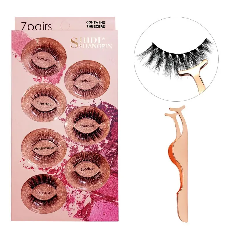 

High cost performance false eyelashes faux mink strip eyelashes 8d natural private label eyelashes