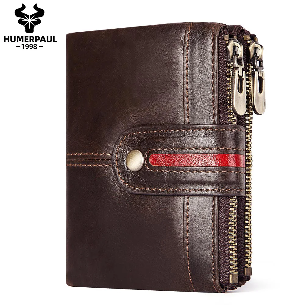 

HUMERPAUL China wholesale rfid men purse mans minimalist genuine leather cluth wallet custom waterproof mens leather wallet, Coffee/brown/black