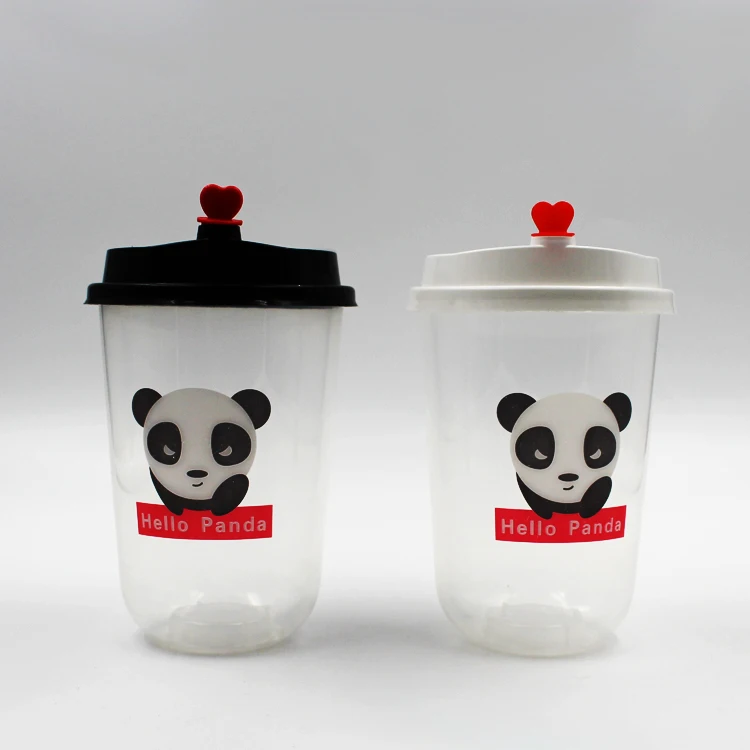 
Custom Logo 360ml 500ml 700ml Disposable Plastic Smoothie Boba Cup with Lid 