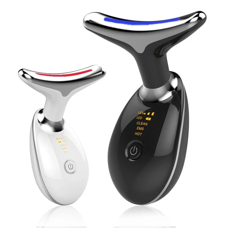 

Beauty Neck Massager Heating 3 Colors LED EMS Photon Therapy Face Lifting Massager