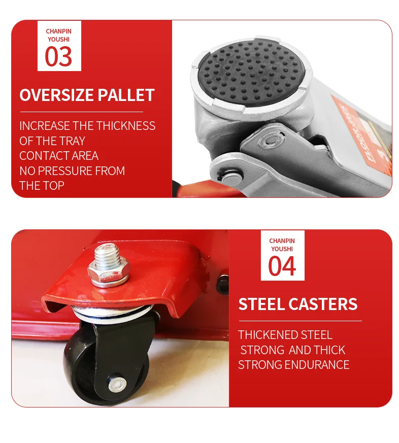 Automotive 3 Tons Horizontal Hydraulic Jack 3t Car Jack 4 Tons Car