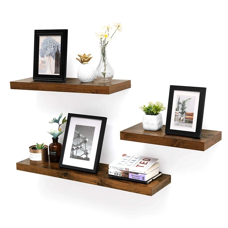 Vasagle Floating Shelf Bookshelf Wall Mounted Decor Wooden Shelf