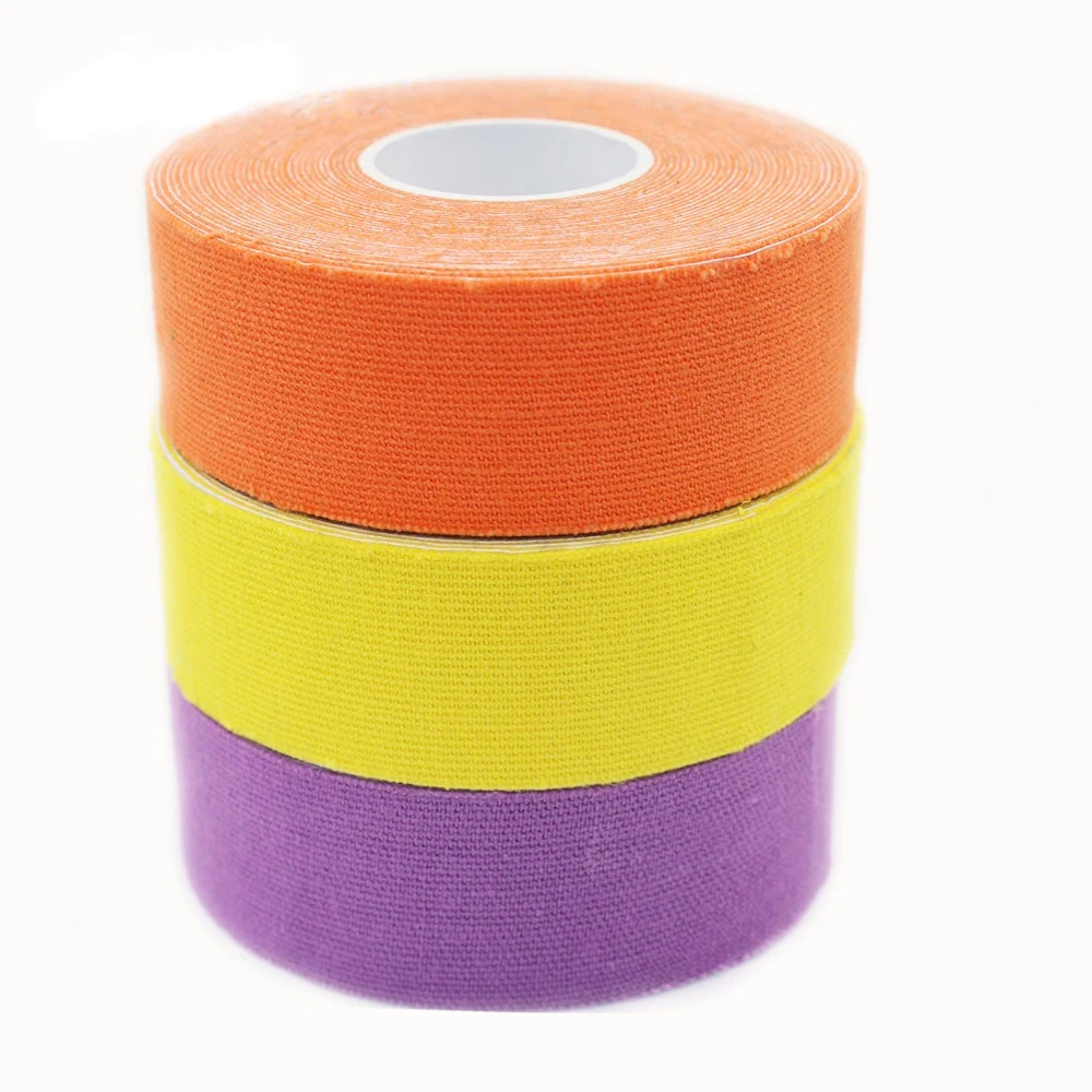 

Logo Printed Breathable Waterproof Cotton Elastic Athletic Kinesiology Sports Tape, As pic