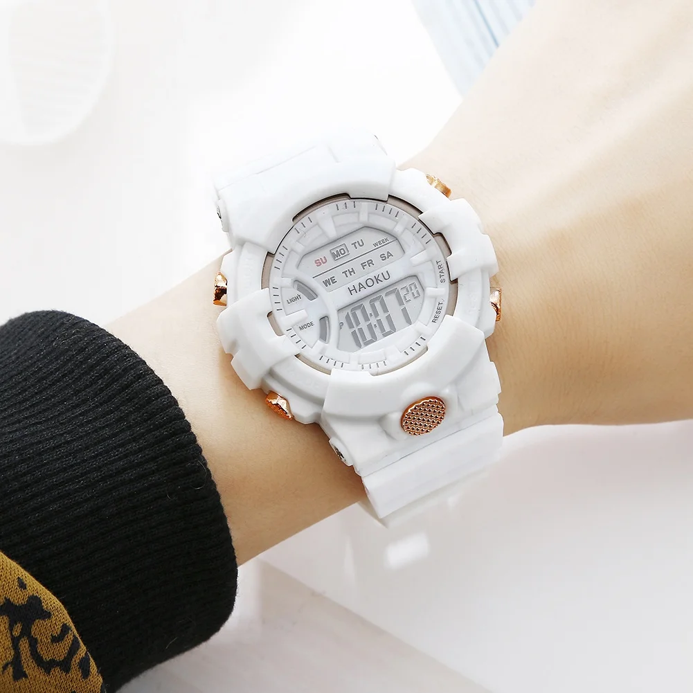 

Hot Ins SW124 Fresh Style Lady Sport Watch Silicone Digital Wrist Watch For Men