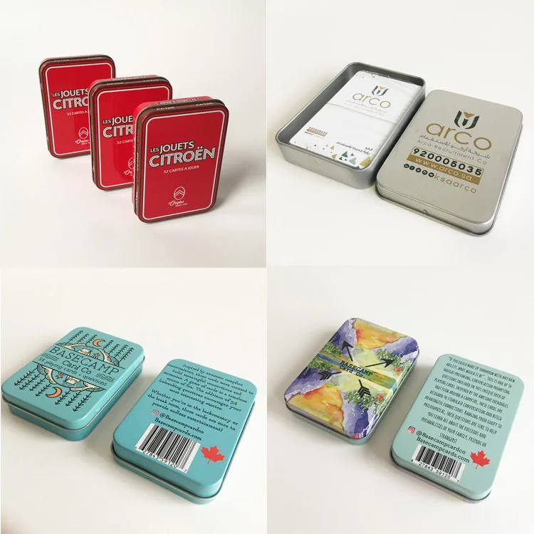 Custom Design Metal Tin Playing Card Box For 1 Single Pack Playing Card