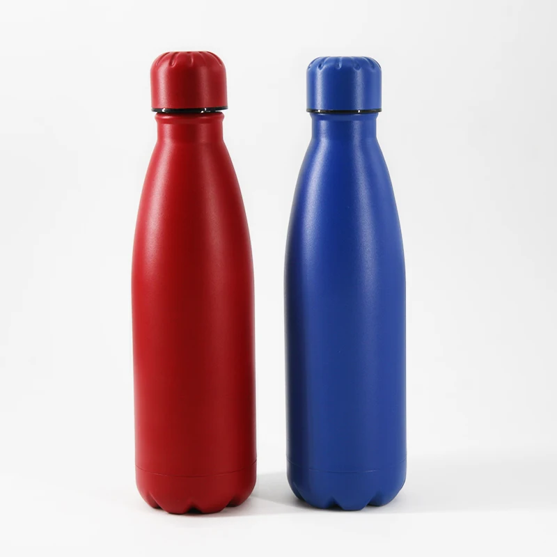 

17oz leakproof cola shaped double wall wholesale stainless steel water bottle, Silver , red, green, black etc